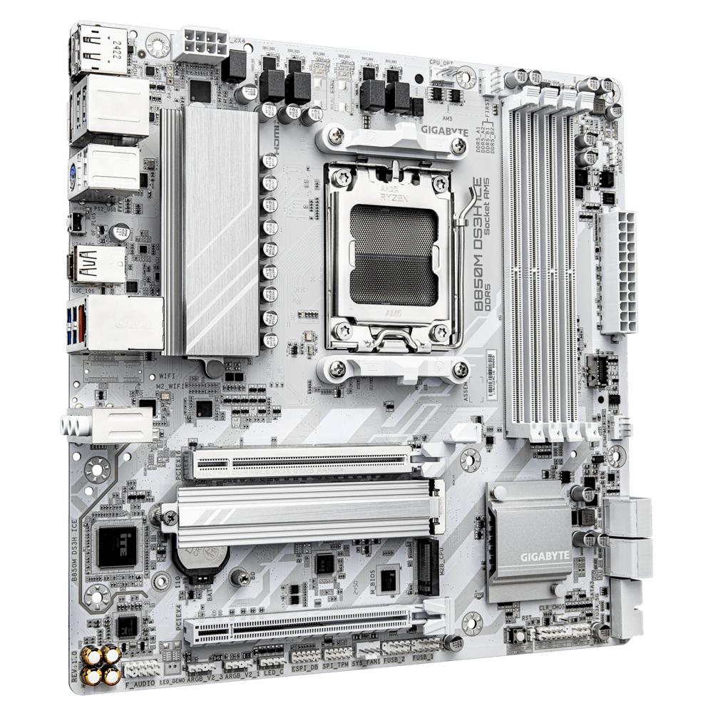 Gigabyte B850M DS3H ICE placa madre vista oficial 3