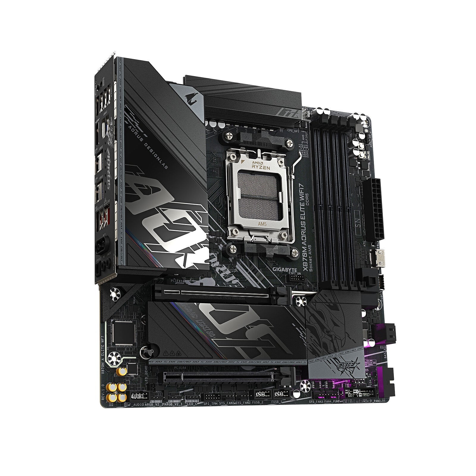 Motherboard Gigabyte X870M A Elite Wf7, Chipset Amd X870, Socket Am5, Ddr5, Wi - Fi 7, Bluetooth 5.4, Matx de Gigabyte | first_variant_option_1 — Envío inmediato