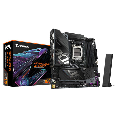 Gigabyte X870M AORUS ELITE WIFI7 placa madre X870M-A-ELITE-WF7 vista 1