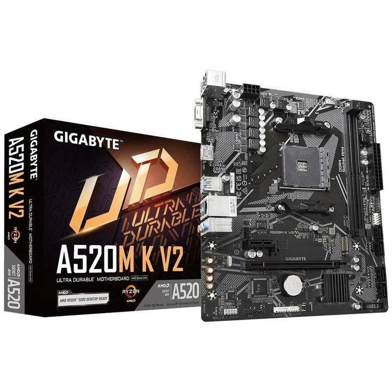 Placa Base Gigabyte A520M K V2 para AMD Ryzen AM4, Soporte DDR4 hasta 64GB, Micro ATX - SMART BUSINESS