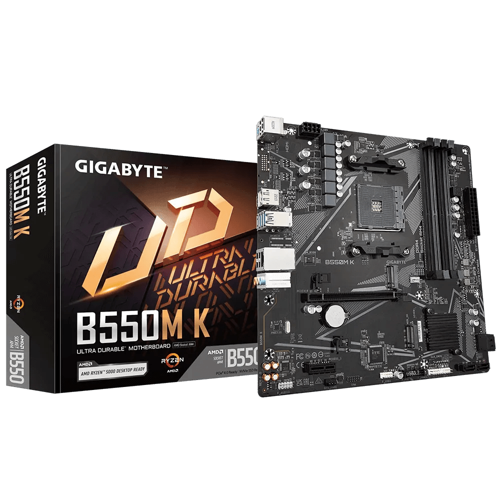 Placa Base GIGABYTE B550M K (Rev. 1.0) con Chipset AMD B550, Socket AM4, Formato Micro ATX - SMART BUSINESS