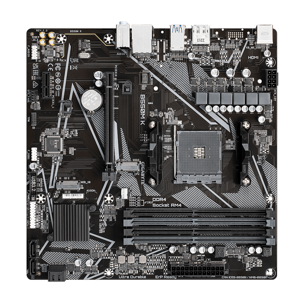 Placa Madre Gigabyte B550M K B550M K G11 empaque