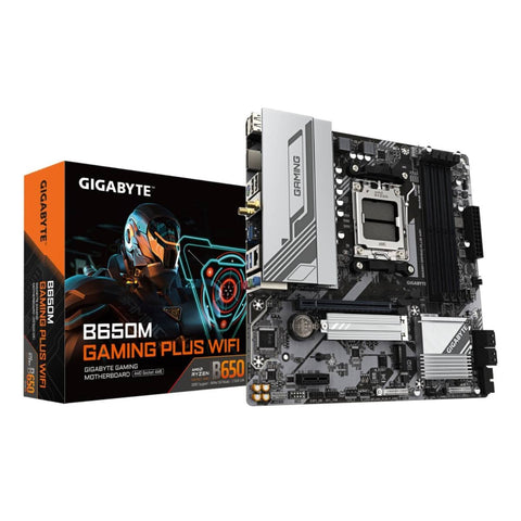 Placa madre Gigabyte B650M Gaming Plus WiFi AM5 DDR5 vista oficial