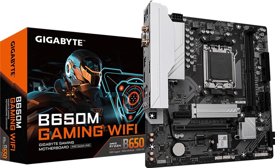 Placa madre Gigabyte B650M Gaming WiFi AM5 DDR5 vista oficial