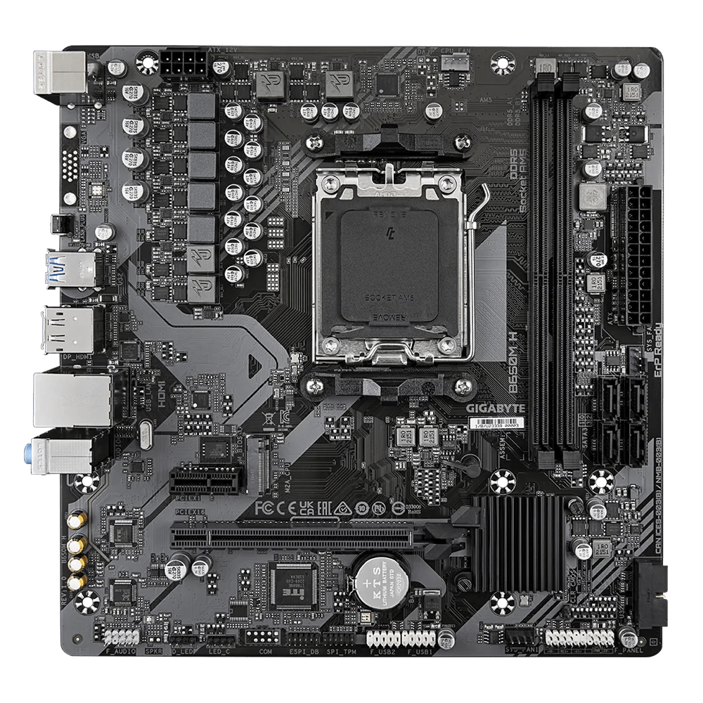 PLACA MADRE GIGABYTE B650M H, SOCKET AM5 PARA AMD RYZEN 7000/8000, DDR5, PCIE 4.0, MATX de Gigabyte | first_variant_option_1 — Envío inmediato