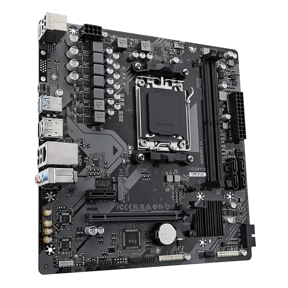 PLACA MADRE GIGABYTE B650M H, SOCKET AM5 PARA AMD RYZEN 7000/8000, DDR5, PCIE 4.0, MATX de Gigabyte | first_variant_option_1 — Envío inmediato