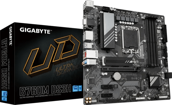 Placa Madre Gigabyte B760M DS3H (rev. 1.0) DDR5, Intel LGA1700, Micro ATX - B760M DS3H de Gigabyte | first_variant_option_1 — Envío inmediato
