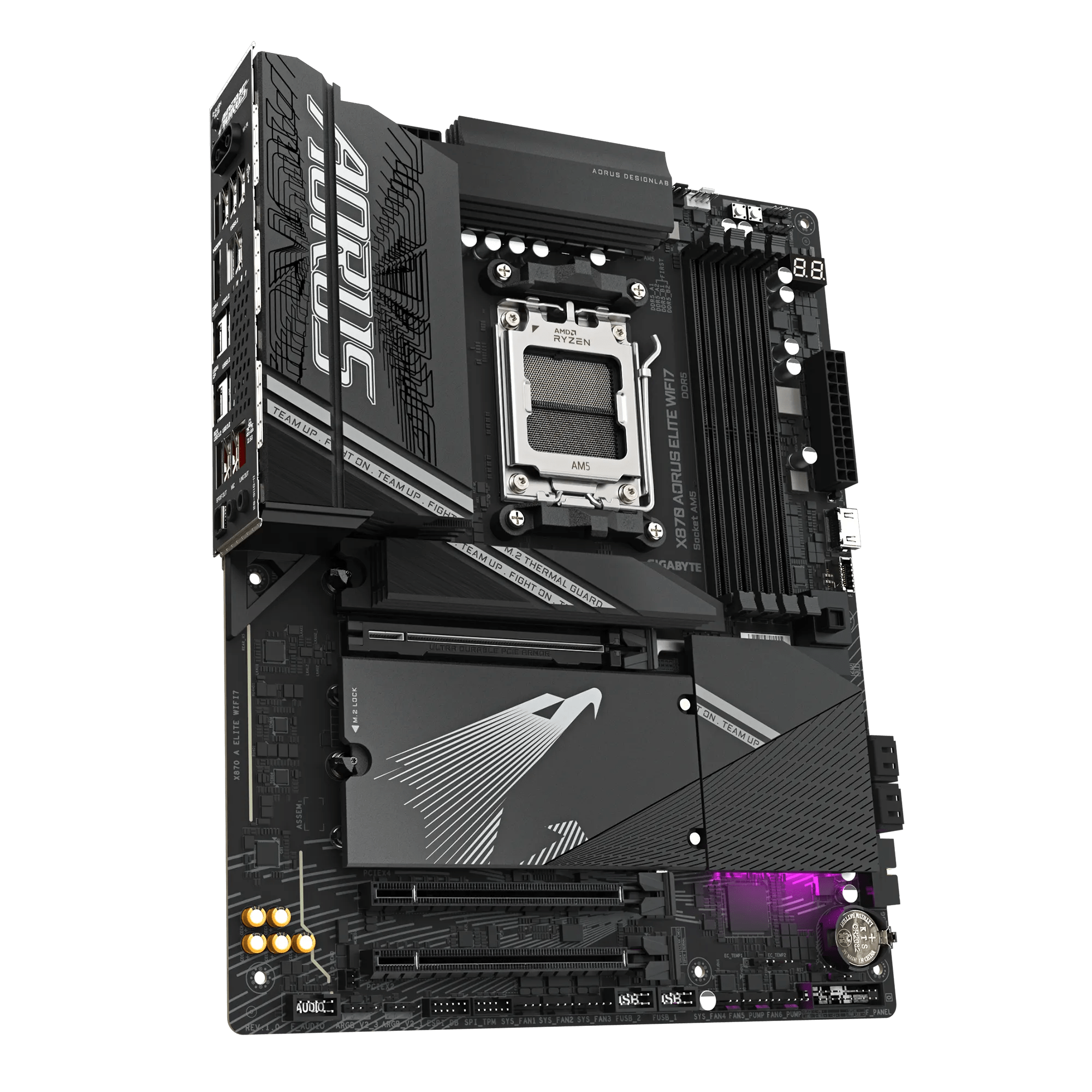 PLACA MADRE GIGABYTE X870 AORUS ELITE WIFI7, SOCKET AM5 PARA RYZEN 9000/8000, DDR5, PCIE 5.0, WI - FI 7, USB4, ATX de Gigabyte | first_variant_option_1 — Envío inmediato