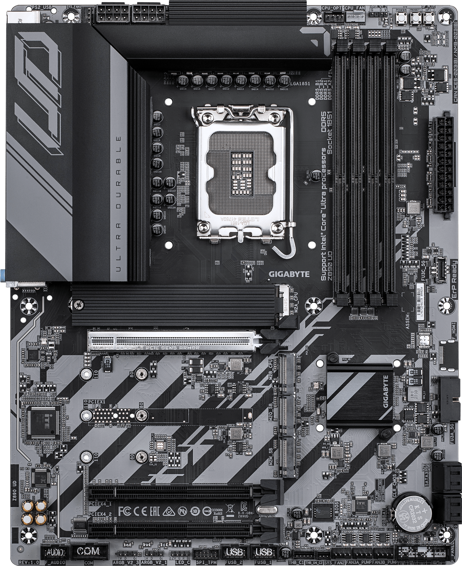 Placa Madre GIGABYTE Z890 UD vista en ángulo