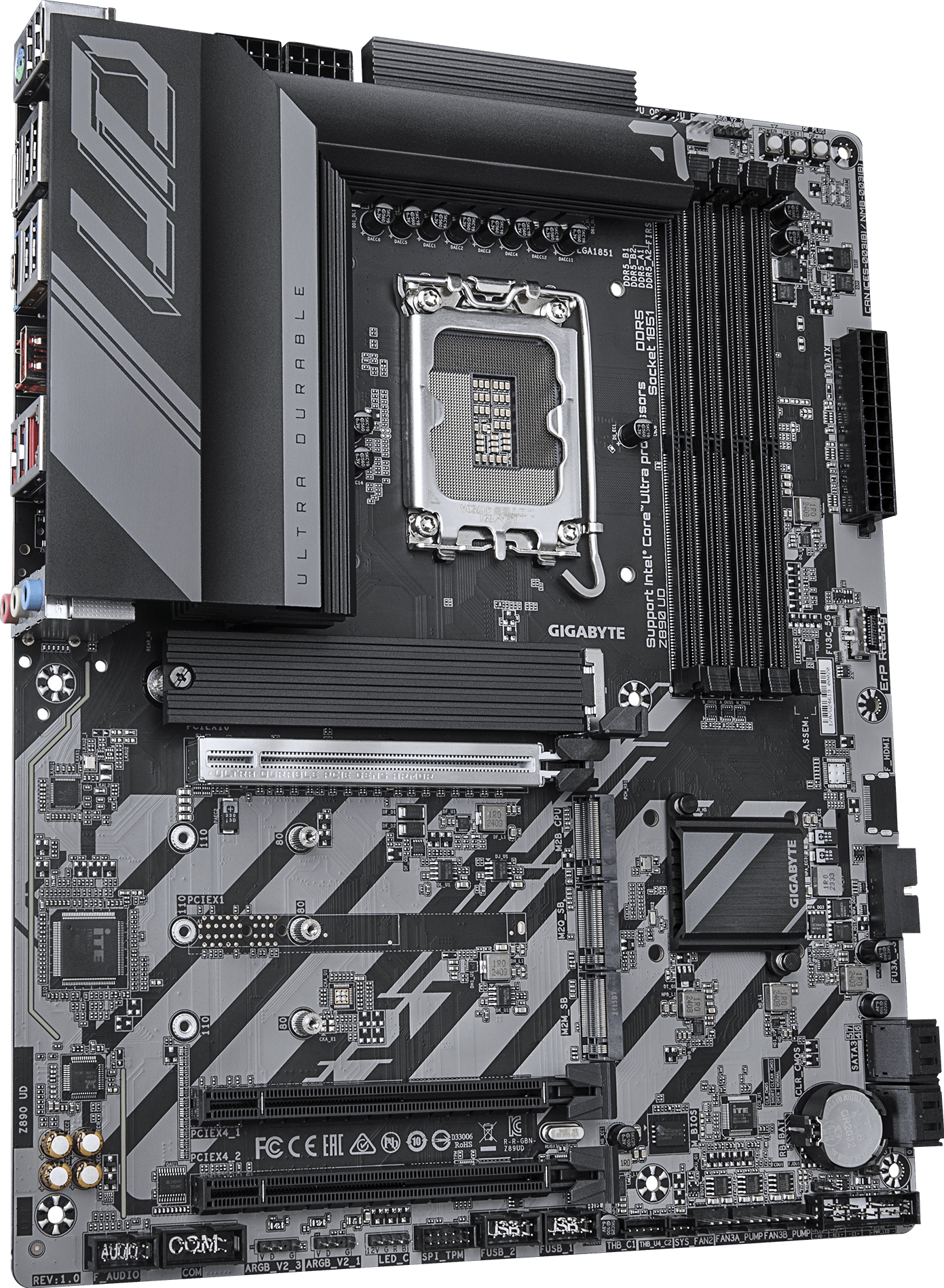 Placa Madre GIGABYTE Z890 UD vista posterior