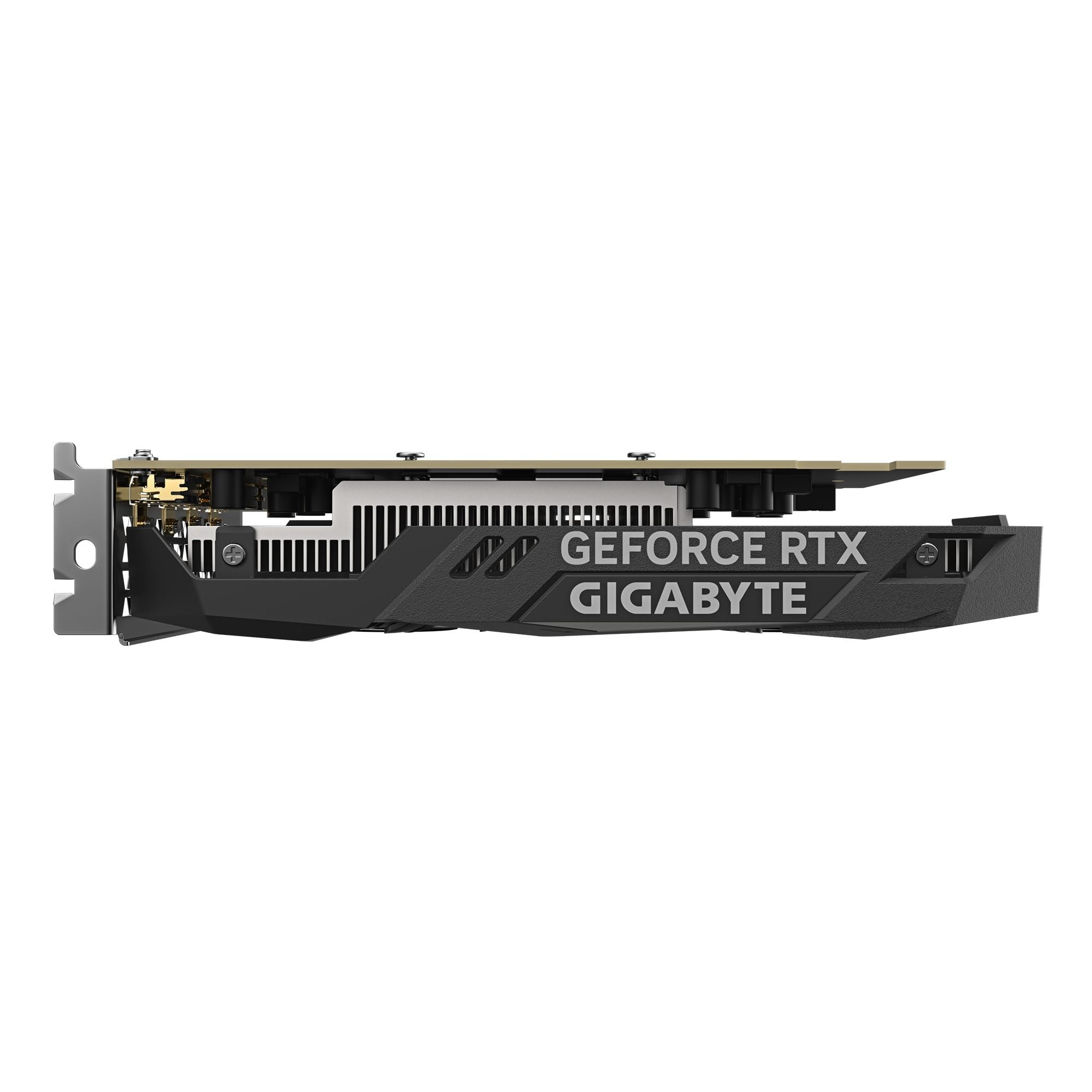 Gigabyte GeForce RTX 3050 WINDFORCE OC V2 6G GV-N3050WF2OCV2-6GD vista lateral de marca