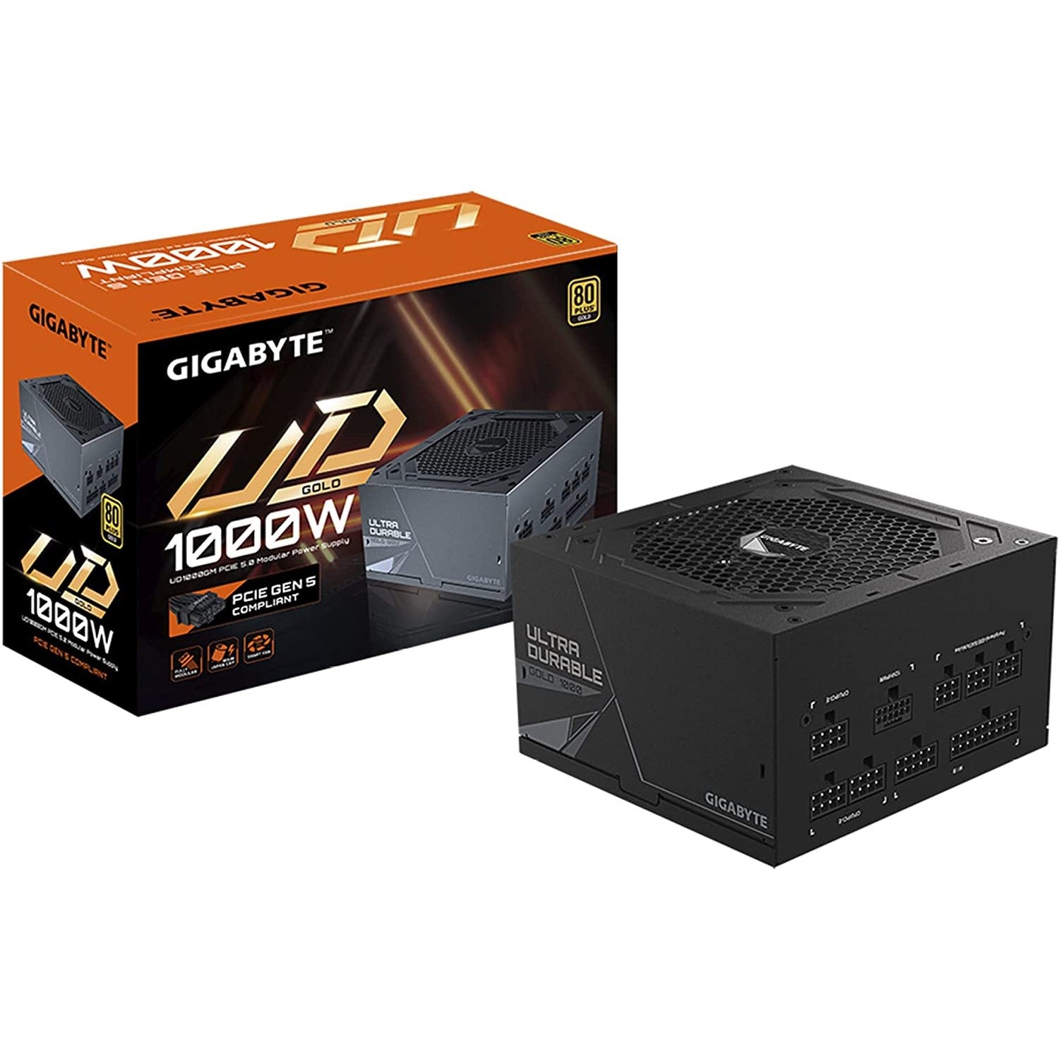 Fuente Gigabyte UD1000GM PG5 Rev. 2.0 1000W 80 PLUS Gold ATX 3.0 imagen del producto