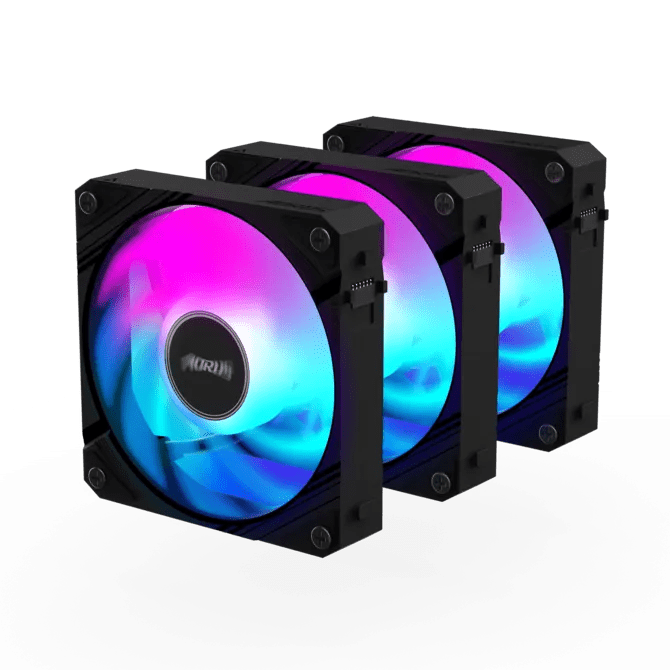 Ventilador Gigabyte Aorus 120 Argb, 120Mm, Pwm, Iluminación Rgb Fusion 2.0, Silencioso, Color Negro de Gigabyte | first_variant_option_1 — Envío inmediato