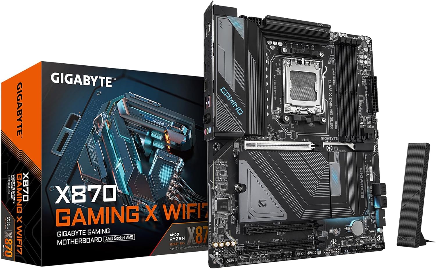 GIGABYTE X870 GAMING X WIFI7 AMD AM5 LGA 1718 PLACA BASE, ATX, DDR5, 4X M.2, PCIE 5.0, USB4, WIFI7, LAN DE 2.5GBE, CIERRE EZ - LATCH, GARANTÍA DE 5 AÑOS X870 GAMING X WIFI7 - SMART BUSINESS