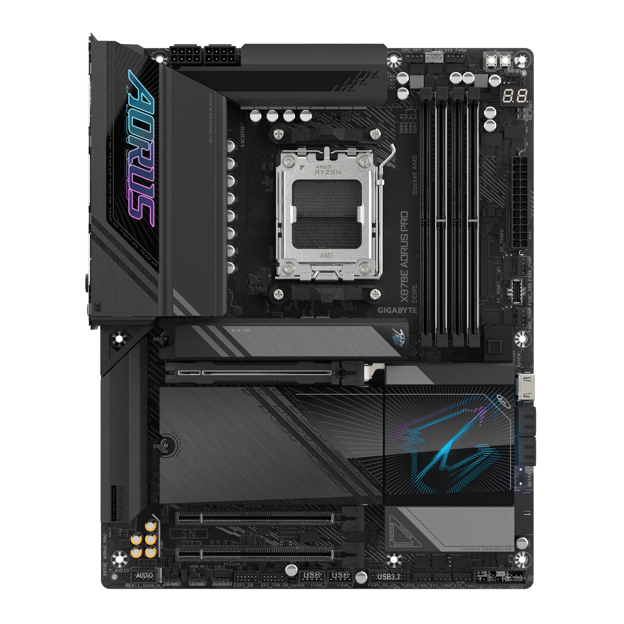 GIGABYTE X870E AORUS PRO ICE PLACA BASE AMD AM5 LGA 1718, ATX, DDR5, 4X M.2, PCIE 5.0, USB4, WIFI7, LAN DE 2.5GBE, CIERRE EZ - LATCH, GARANTÍA DE 5 AÑOS X870E AORUS PRO - SMART BUSINESS