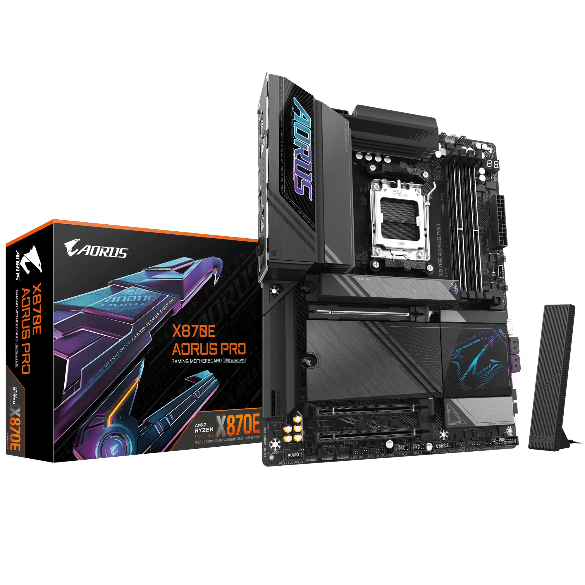 GIGABYTE X870E AORUS PRO ICE PLACA BASE AMD AM5 LGA 1718, ATX, DDR5, 4X M.2, PCIE 5.0, USB4, WIFI7, LAN DE 2.5GBE, CIERRE EZ - LATCH, GARANTÍA DE 5 AÑOS X870E AORUS PRO - SMART BUSINESS
