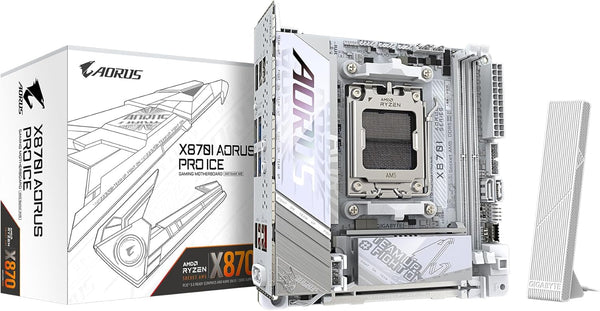 GIGABYTE X870I AORUS PRO ICE AM5 MINI - ITX MOTHERBOARD X870I AORUS PRO ICE - SMART BUSINESS