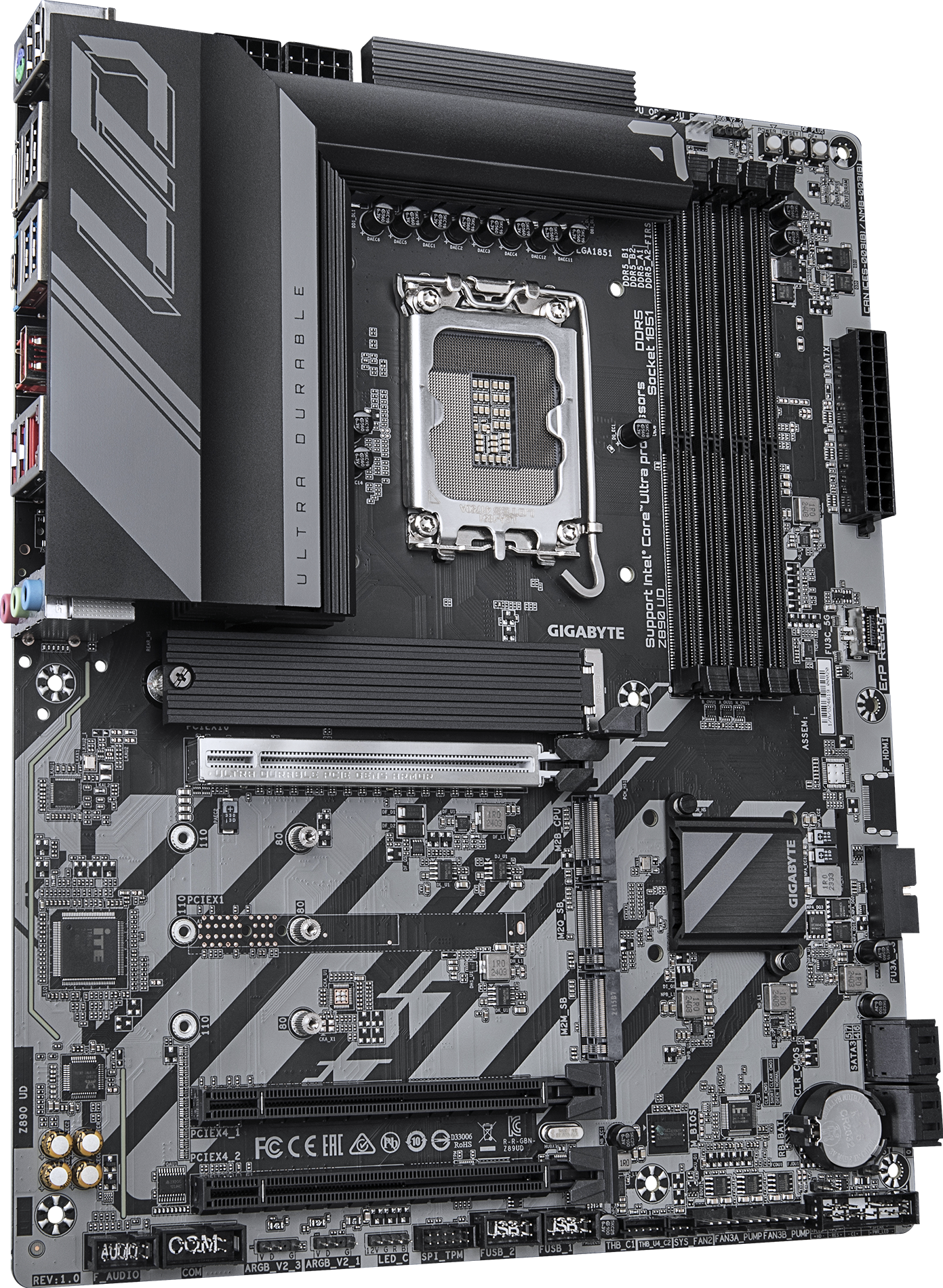 Placa Madre GIGABYTE Z890 UD vista posterior