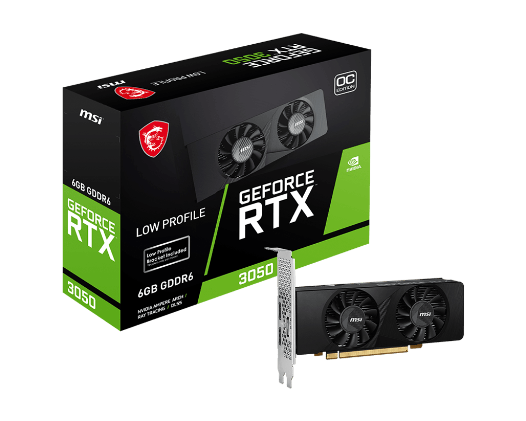 GPU MSI GEFORCE® RTX™ 3050 6G OC LOW PROFILE 912 - V812 - 023: RENDIMIENTO GRÁFICO EXCEPCIONAL EN UN DISEÑO COMPACTO IDEAL PARA SISTEMAS DE ESPACIO LIMITADO 912-V812-023 - SMART BUSINESS