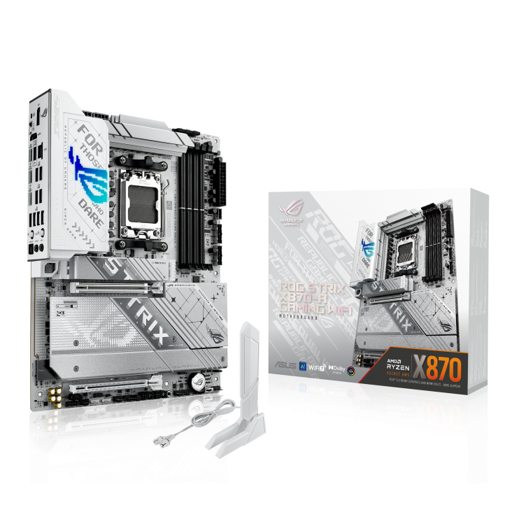 Motherboard ASUS ROG Strix X870-A Gaming WIFI | AM5 | DDR5 | PCIe 5.0 | WiFi 7 | WHITE