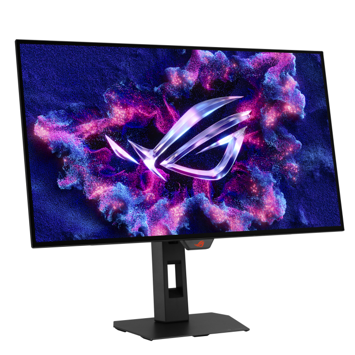 Monitor ASUS ROG Strix OLED XG27AQDMGR vista tres cuartos derecha