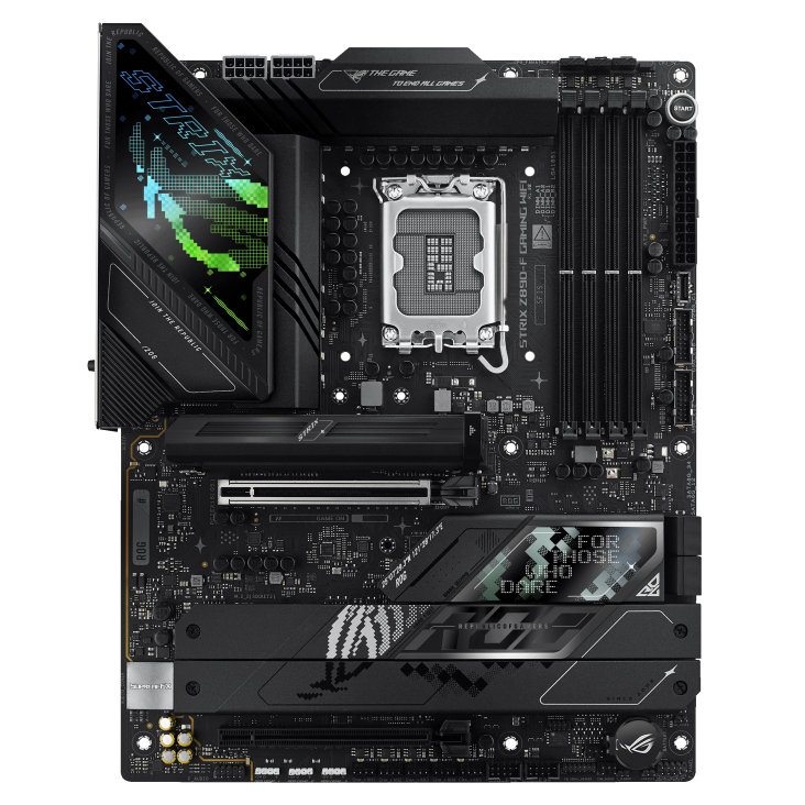 Placa Madre ASUS ROG Strix Z890-F Gaming WiFi - Intel Z890 - LGA1851 - DDR5 - WiFi 7 - ATX vista frontal