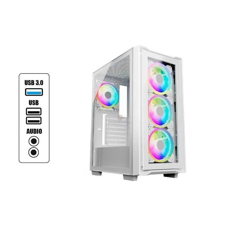 Case Gamer Halion Titan 103 Super White 600W Vtrgb - SMART BUSINESS