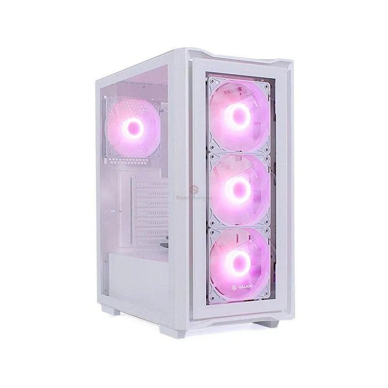 Case Gamer Halion Titan 103 Super White 600W Vtrgb - SMART BUSINESS