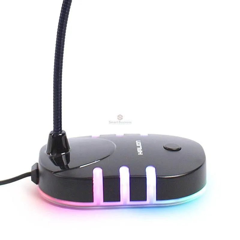 Micrófono Gamer Pedestal Halion Ha-Tm200 Rgb - SMART BUSINESS