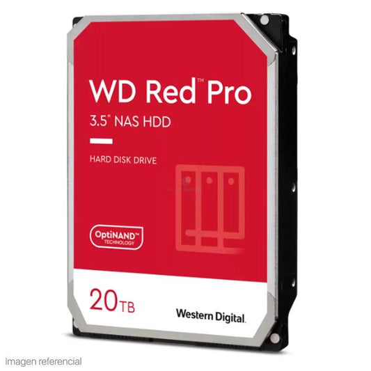 DISCO DURO WESTERN DIGITAL RED PRO NAS, WD201KFGX, 20TB, SATA, 7200RPM, 3.5", CACHE 512MB. - WD201KFGX