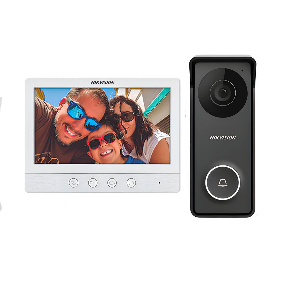 Kit de videoportero Hikvision DS-KIS213 con monitor de 7 pulgadas