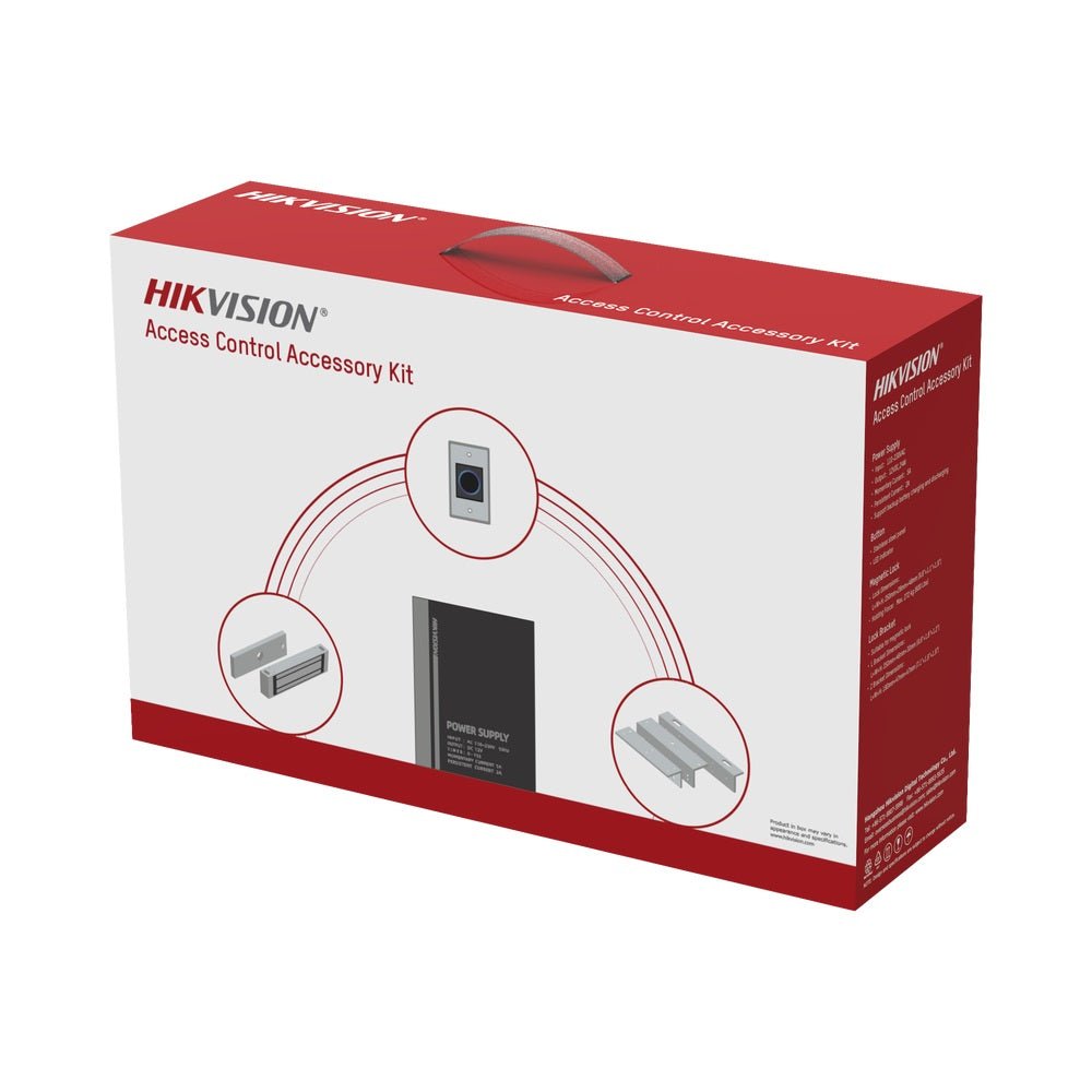 HIKVISION KIT DE INSTALACIÓN PARA CONTROL DE ACCESO DS - KAS - 7M01, INCLUYE FUENTE 12V/BOTÓN SALIDA/CHAPA MAGNÉTICA DS-KAS-7M01 - SMART BUSINESS