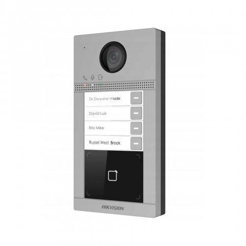Hikvision DS-KV8413-WME1 videoportero IP de cuatro botones vista frontal