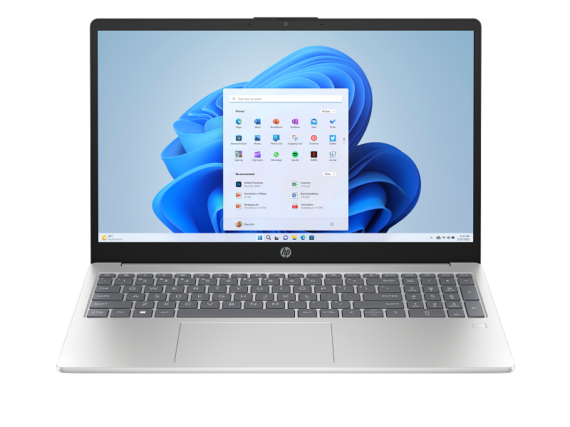 Notebook HP 15-fd1361la D6ZN3LA#ABM vista frontal en color Natural Silver
