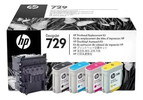 HP 729 F9J81A – Cabezal de impresión original 4 colores (negro mate, cian, magenta, amarillo), compatible con HP DesignJet T730, T830, T920, T930, T1500, T1530, T2500, T2530 F9J81A - SMART BUSINESS