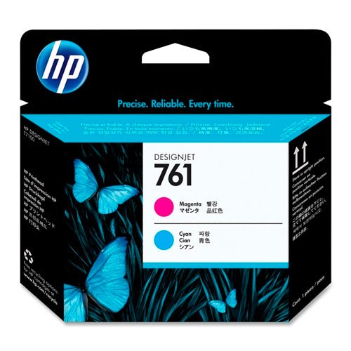Hp Cabezal de Impresión HP 761 (CH646A) Inyección de tinta - Azul ciánico, Azul ciánico - Original - Empaque unitario - 1 Solamente - Inyección de tinta - 1 Solamente CH646A - SMART BUSINESS