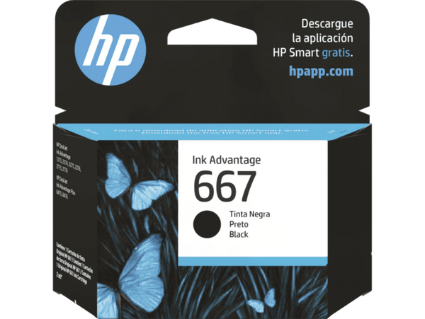 HP CARTUCHO DE TINTA HP 667 - NEGRO ORIGINAL - INYECCIÓN DE TINTA 3YM79AL - SMART BUSINESS