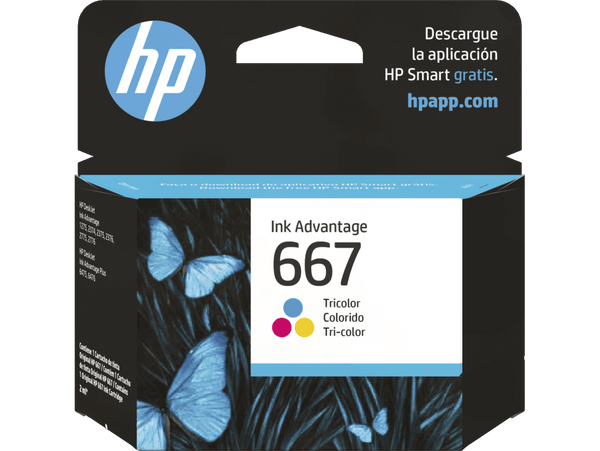 HP CARTUCHO DE TINTA HP 667 - TRICOLOR ORIGINAL - INYECCIÓN DE TINTA 3YM78AL - SMART BUSINESS