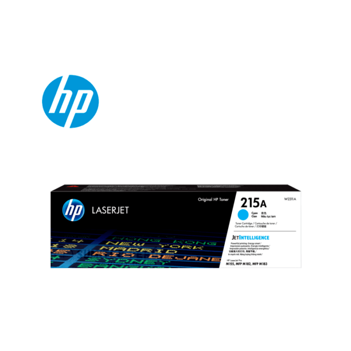 HP CARTUCHO DE TÓNER HP 215A - AZUL CIÁNICO ORIGINAL - EMPAQUE UNITARIO - LÁSER - ESTÁNDAR RENDIMIENTO - 1 PAQUETE W2311A - SMART BUSINESS