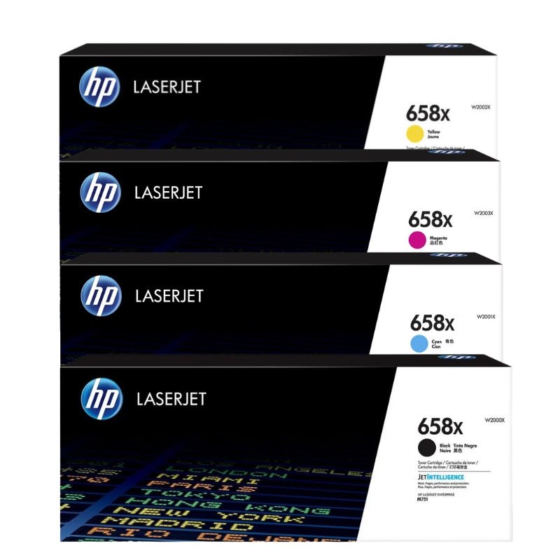 Cartucho De Tóner Original Hp 658X Cian (W2001X) De Alto Rendimiento Para Laserjet M571 - 28,000 Páginas de Hp | first_variant_option_1 — Envío inmediato