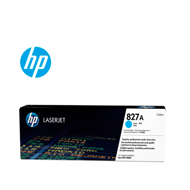 Cartucho De Tóner Original Hp 827A Cian (Cf301A) Para Laserjet Enterprise Flow Mfp M880Z de Hp | first_variant_option_1 — Envío inmediato