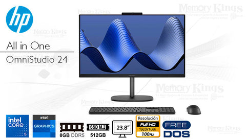 HP OmniStudio 24-cu0053la D2TT9LA#ABM All-in-One 23.8 pulgadas vista frontal
