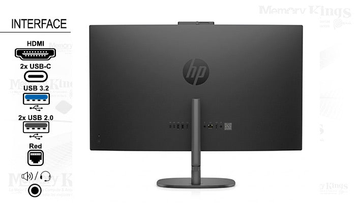 HP OmniStudio 24-cu0053la D2TT9LA#ABM puertos posteriores USB HDMI RJ45