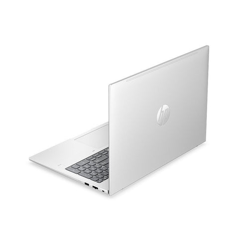 Notebook HP EliteBook 6 G2i DJ2X6AT vista superior trasera en tres cuartos con chasis plateado