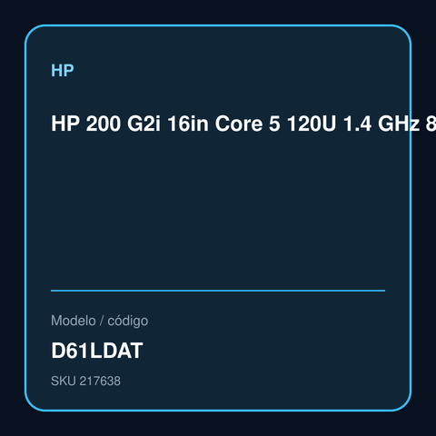 HP 200 G2i Notebook D61LDAT vista principal
