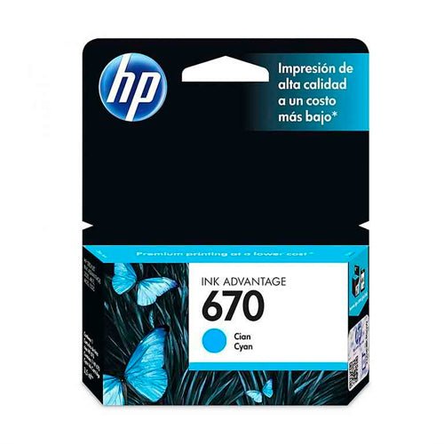 Hp Cartucho de tinta HP 670 - Azul ciánico Original - Inyección de tinta - SMART BUSINESS