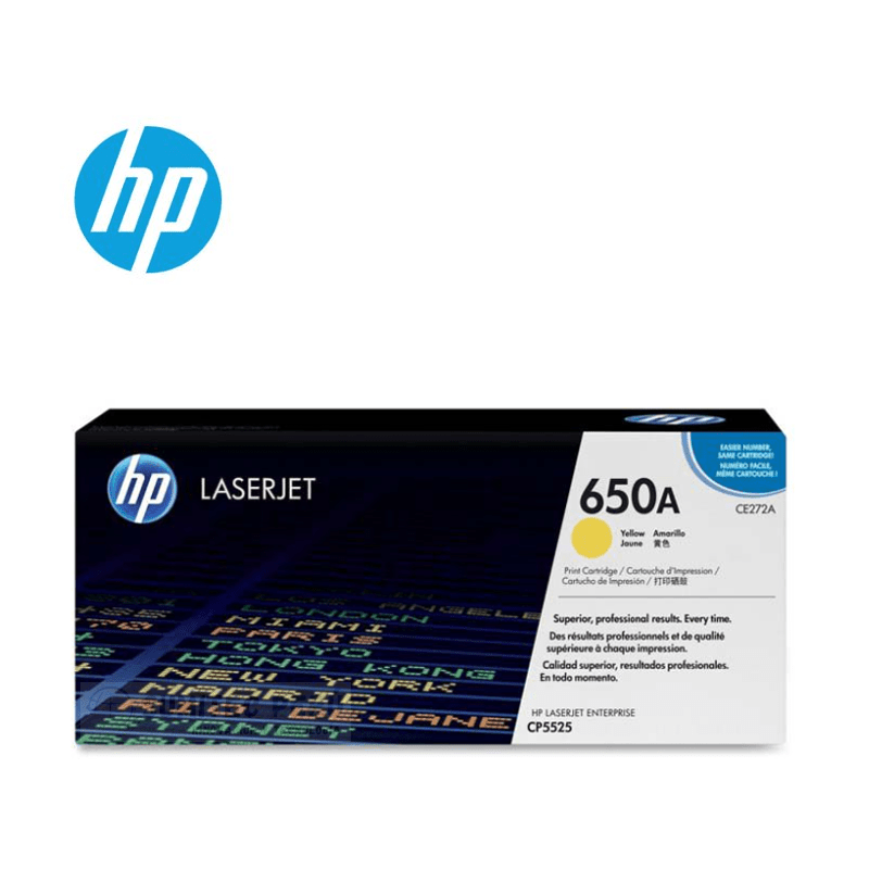 Hp Cartucho De Tóner Hp 650A (Ce272A) Láser - Amarillo - Original - Empaque Unitario - 1 Solamente - Láser - 1 Solamente de Hp | first_variant_option_1 — Envío inmediato