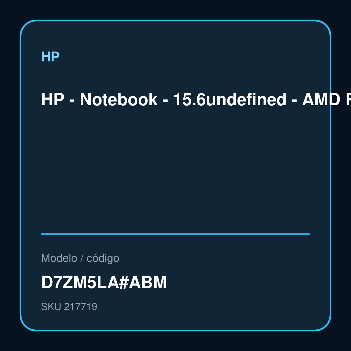 Notebook HP 15-fc0373la D7ZM5LA#ABM vista frontal oficial