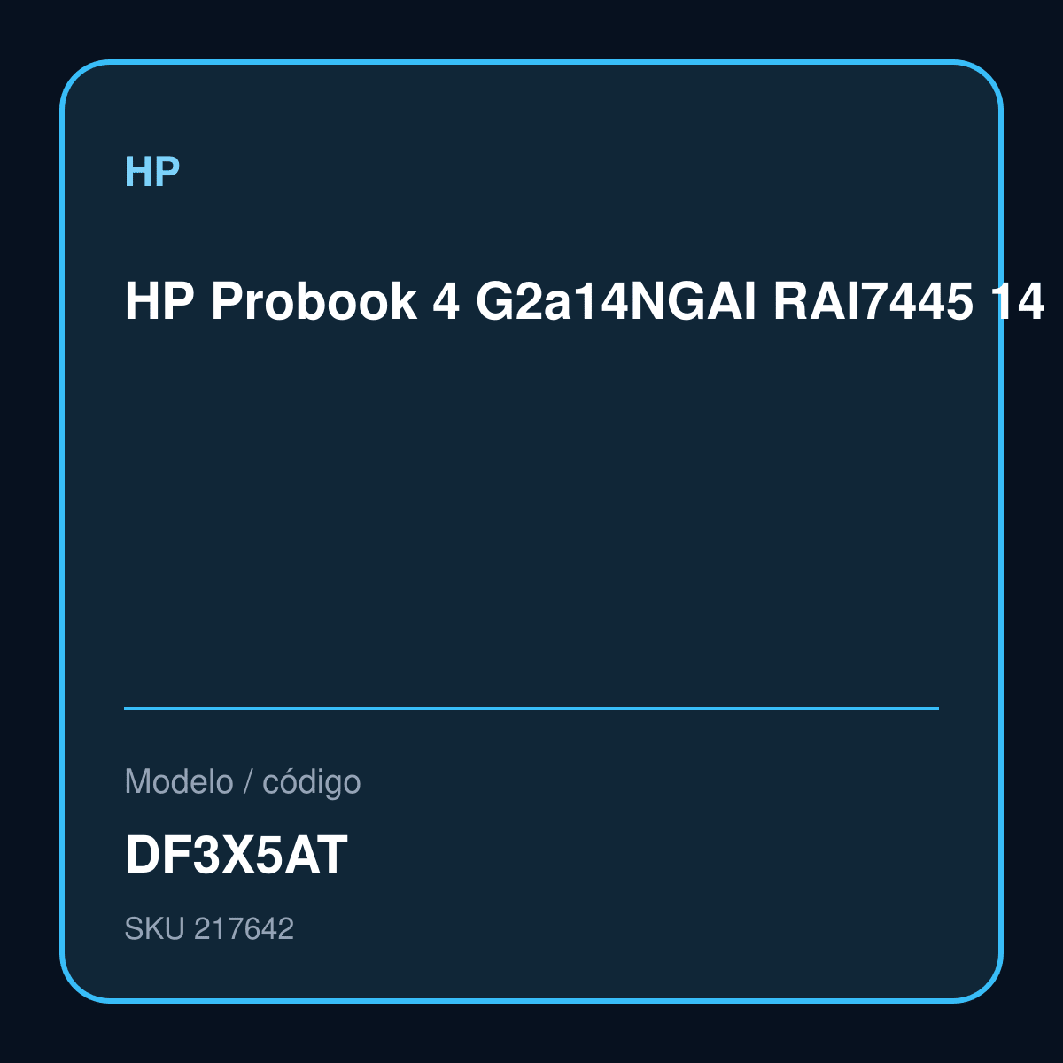 HP Probook 4 G2a14NGAI RAI7445 14 16GB 512GB SSD W11P DF3X5AT – DF3X5AT