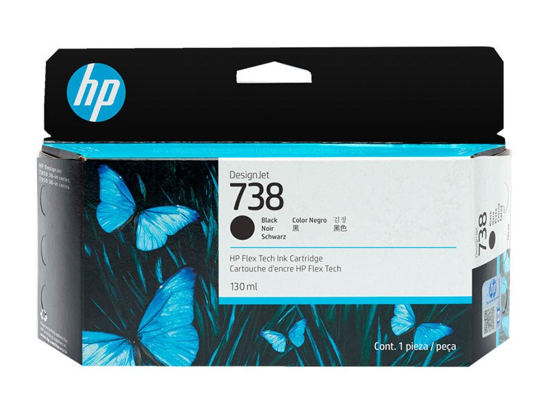 HP INC HP 738 NEGRO 130ML DESIGNJET INK CARTRIDGE 498N4A 498N4A - SMART BUSINESS